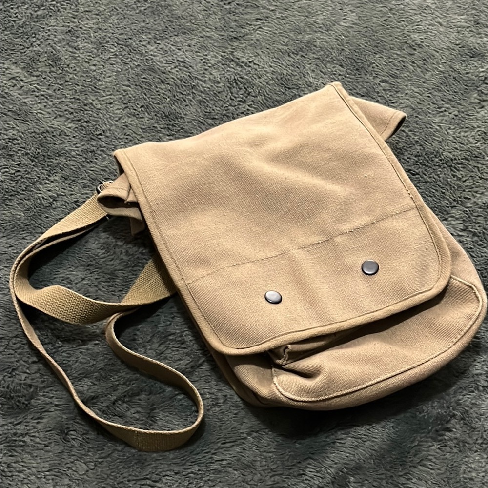 Rothco Olive Green Canvas Messenger Bag with Military-Inspired Design